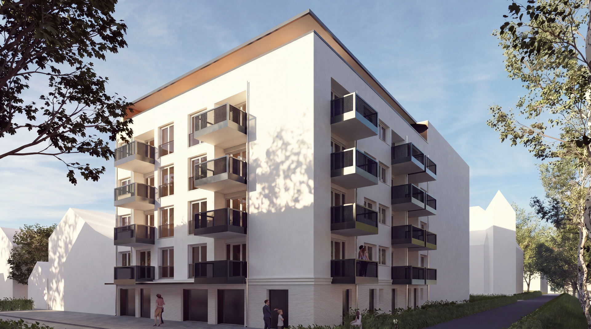 Visualisierung Außenansicht Flussquartier Kolbermoor
